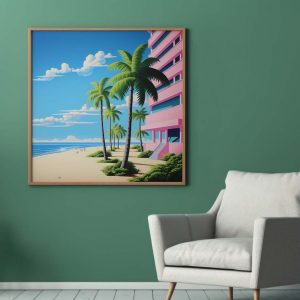 Palm Beach Hotel Poster | Hiroshi Nagai Style