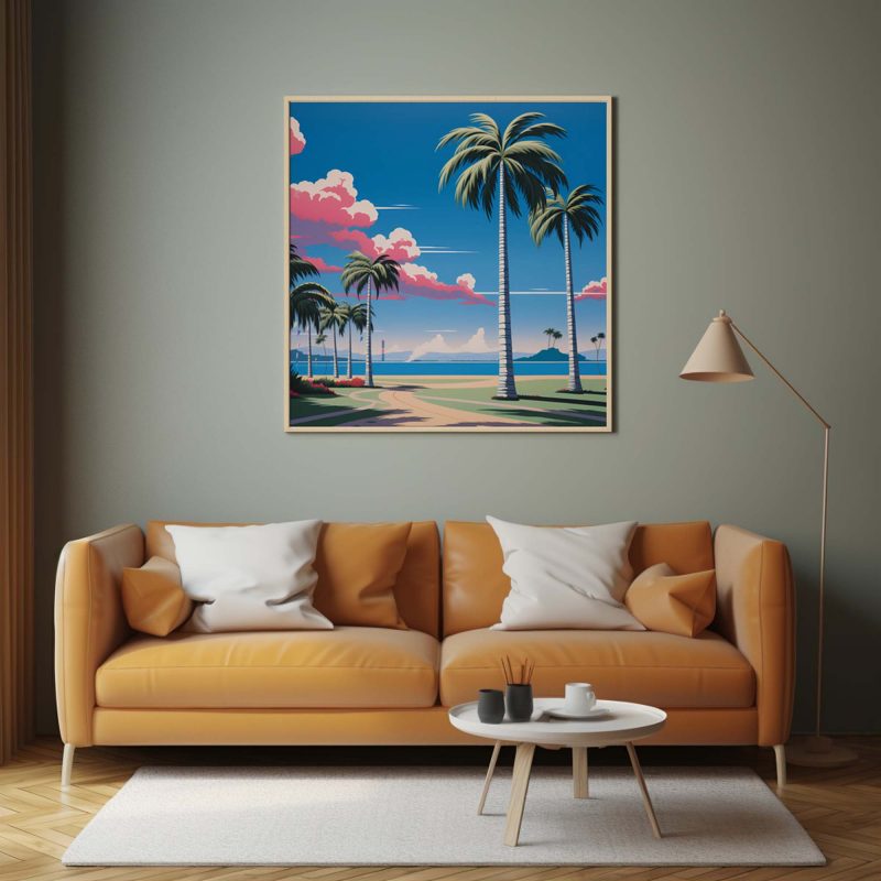Palm Beach Meadow | Hiroshi Nagai Style Wall Art - Image 10