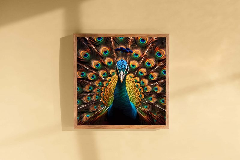 Peacock Stare with Open Wings | Majestic Photography Poster - Image 4