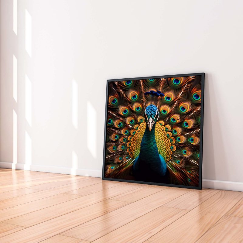 Peacock Stare with Open Wings | Majestic Photography Poster - Image 5