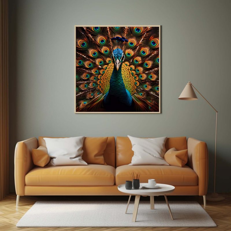 Peacock Stare with Open Wings | Majestic Photography Poster - Image 12