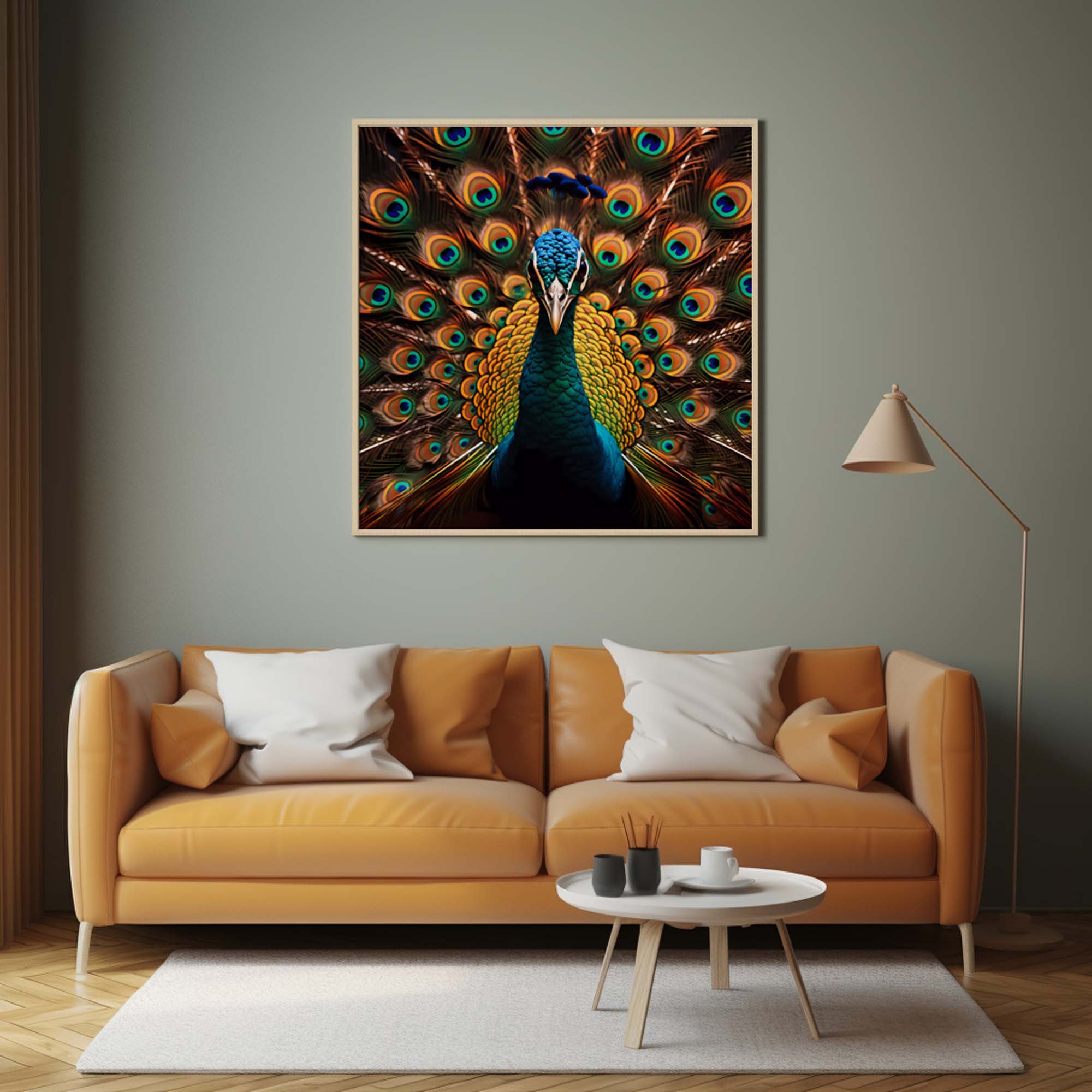 Peacock Stare with Open Wings | Majestic Photography Poster - Image 12