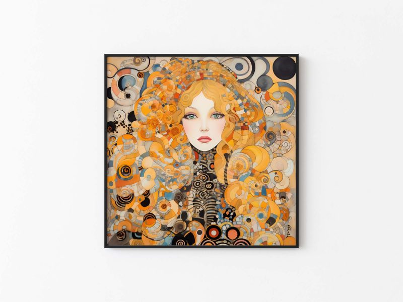 Porcelain Face | Gustav Klimt style Poster | Art Nouveau Print - Image 2