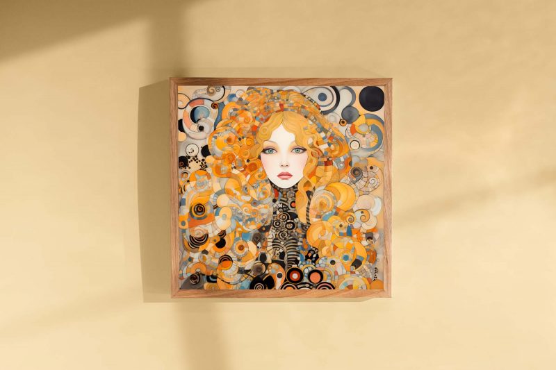Porcelain Face | Gustav Klimt style Poster | Art Nouveau Print - Image 3