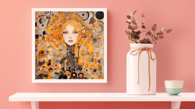 Porcelain Face | Gustav Klimt style Poster | Art Nouveau Print - Image 5