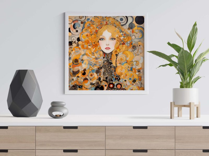 Porcelain Face | Gustav Klimt style Poster | Art Nouveau Print - Image 6