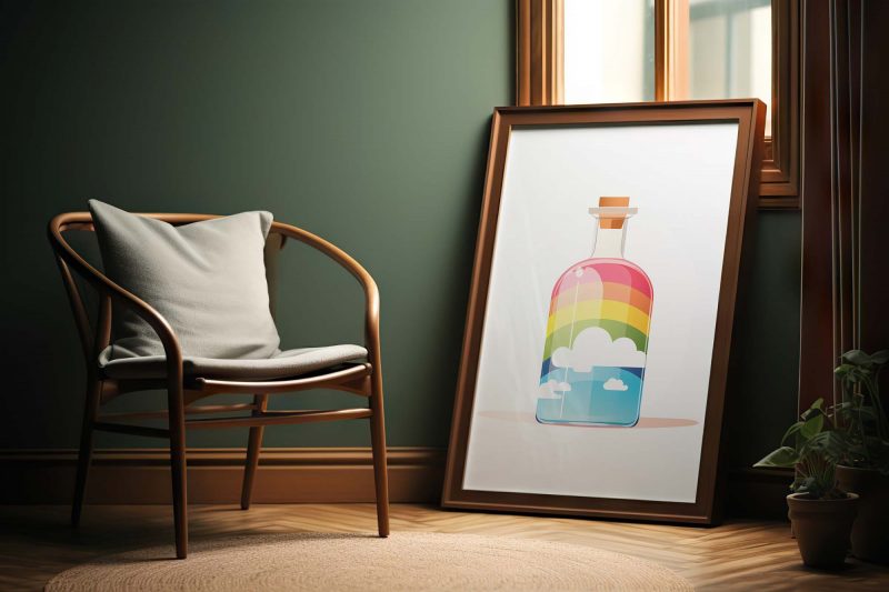 Rainbow in a Bottle - Poster, rainbow playroom, boho decor, kinderzimmer poster - Image 6