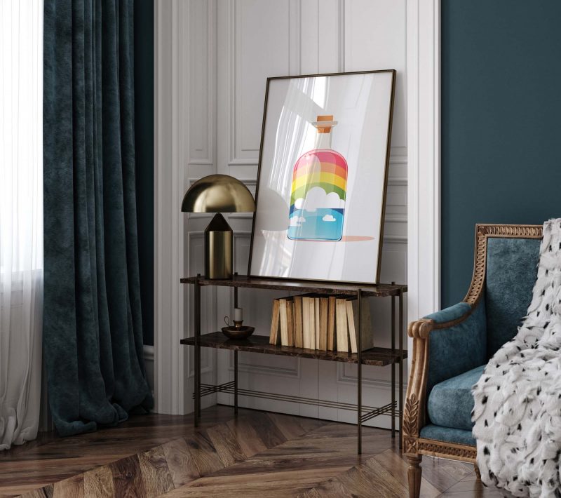 Rainbow in a Bottle - Poster, rainbow playroom, boho decor, kinderzimmer poster - Image 9