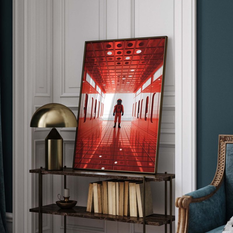 Red Astronaut - 2001 Space Odyssey Style Poster - Image 8