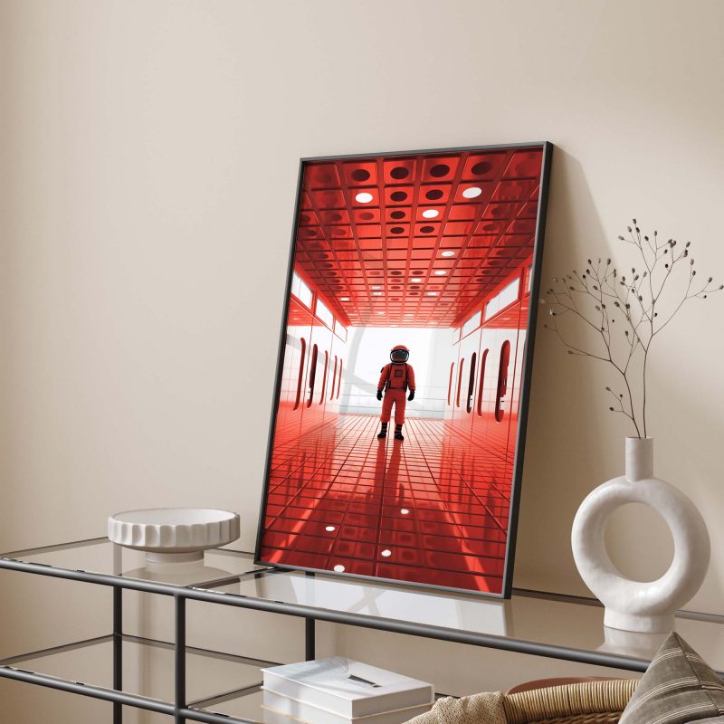 Red Astronaut - 2001 Space Odyssey Style Poster - Image 10