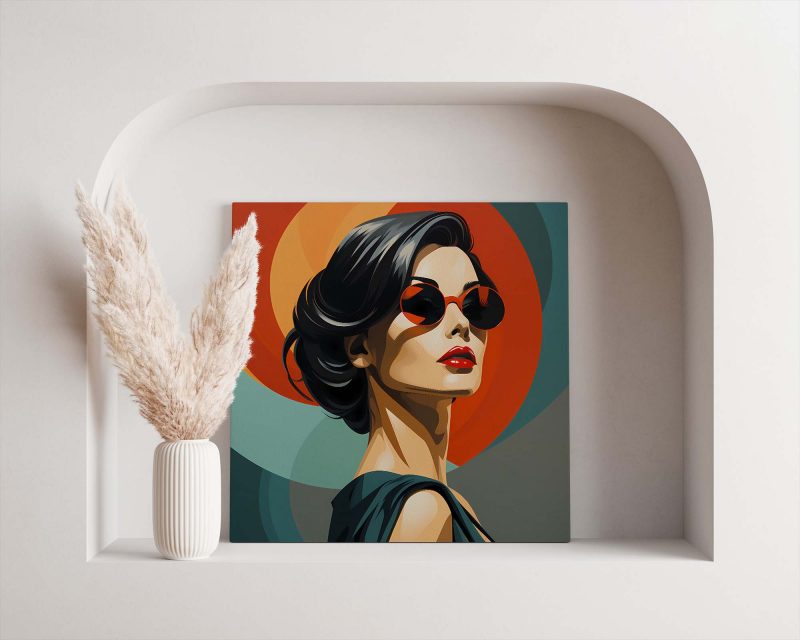Retro Design Poster - Monte Carlo | Woman with Glasses - Image 2