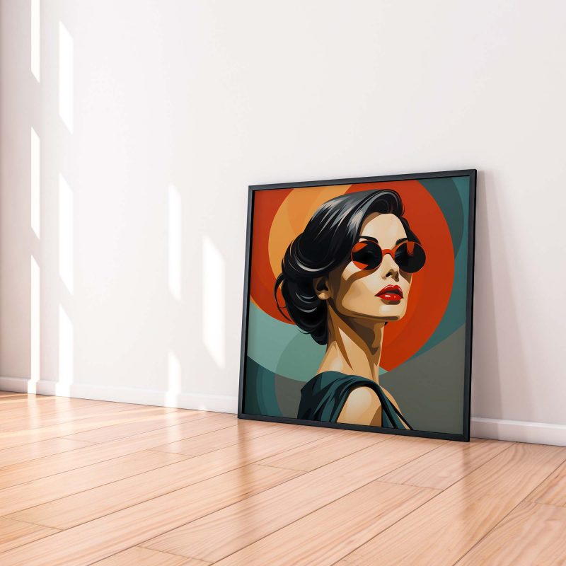 Retro Design Poster - Monte Carlo | Woman with Glasses - Image 4