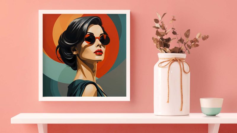 Retro Design Poster - Monte Carlo | Woman with Glasses - Image 5