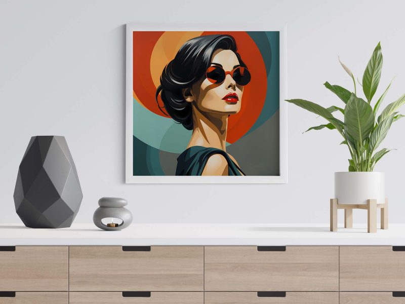 Retro Design Poster - Monte Carlo | Woman with Glasses