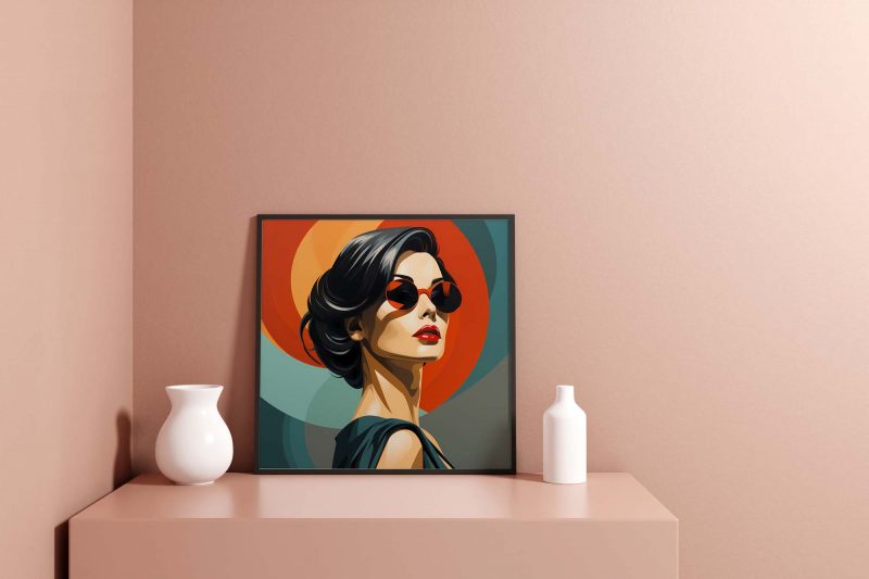 Retro Design Poster - Monte Carlo | Woman with Glasses - Image 7