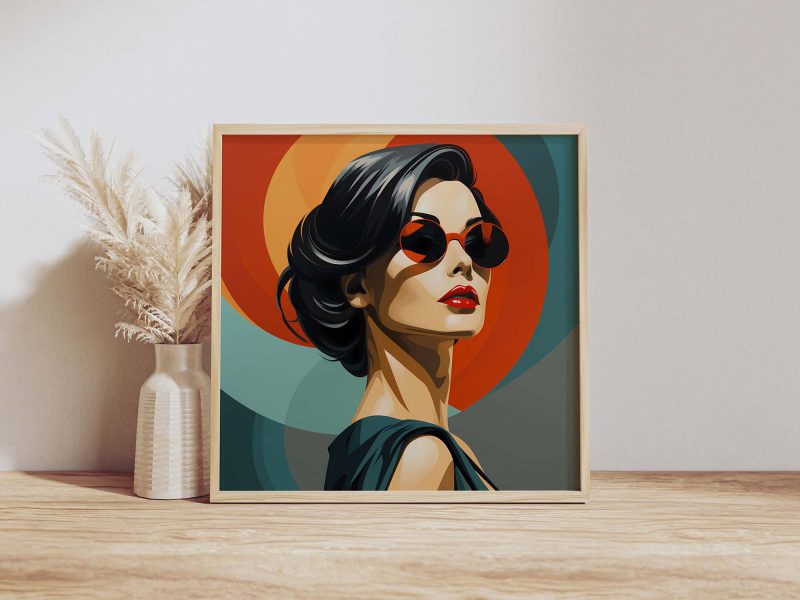 Retro Design Poster - Monte Carlo | Woman with Glasses - Image 10