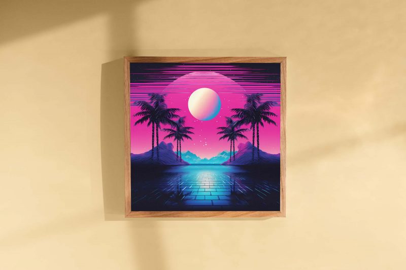 Retrowave - Brickroad to the Moon #2 - Poster - Image 3