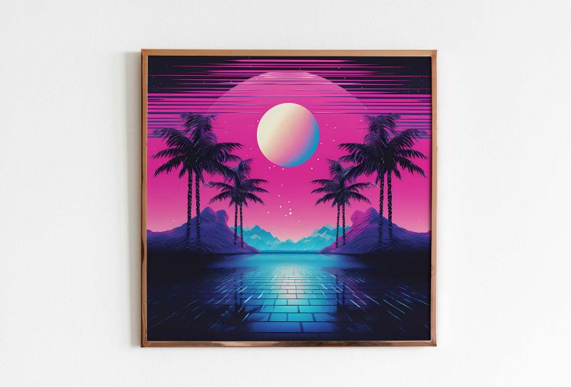 Retrowave - Brickroad to the Moon #2 - Poster - Image 4