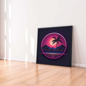 Retrowave - Palms - 80s Poster