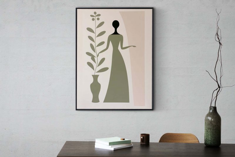 Sage Green Blush Matisse Style | Boho Minimalist Botanical - Image 8
