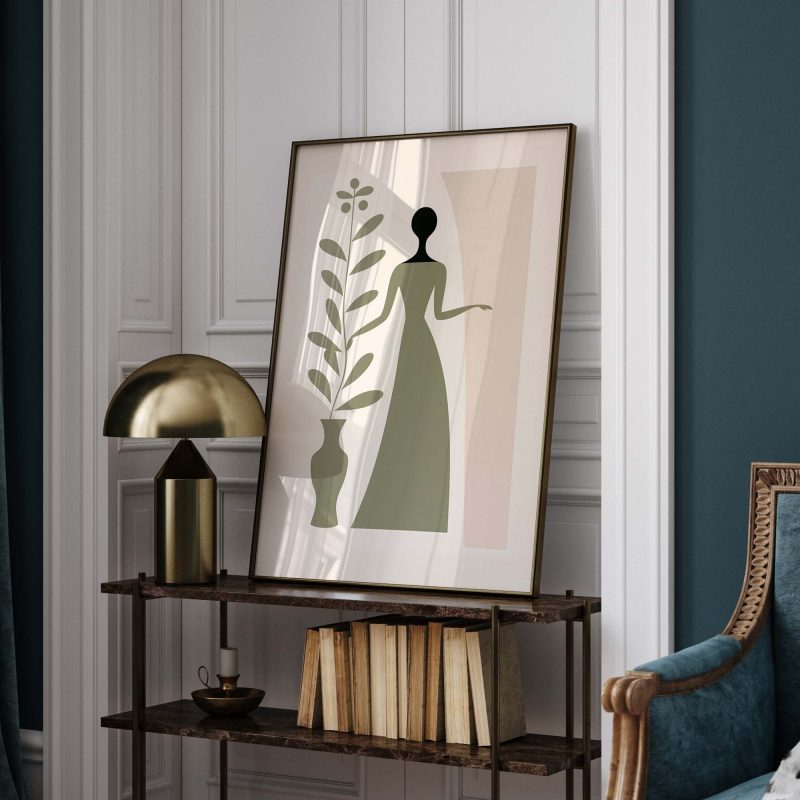 Sage Green Blush Matisse Style | Boho Minimalist Botanical