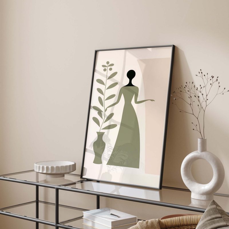 Sage Green Blush Matisse Style | Boho Minimalist Botanical - Image 11