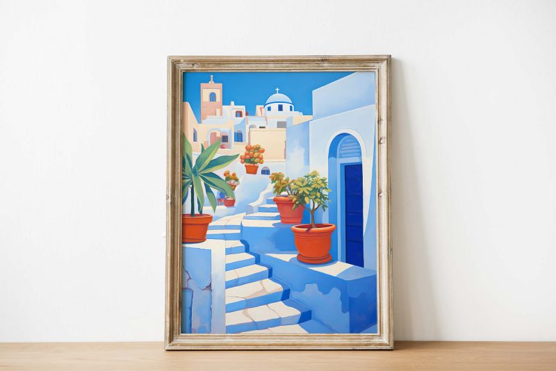 Santorini Center - Travel Poster - Image 3