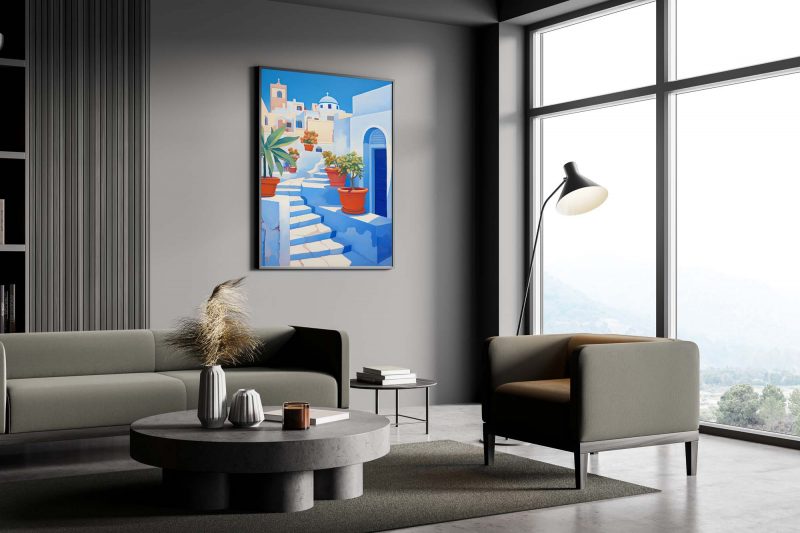 Santorini Center - Travel Poster - Image 4