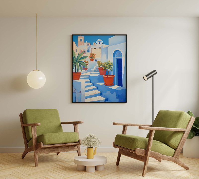 Santorini Center - Travel Poster - Image 5