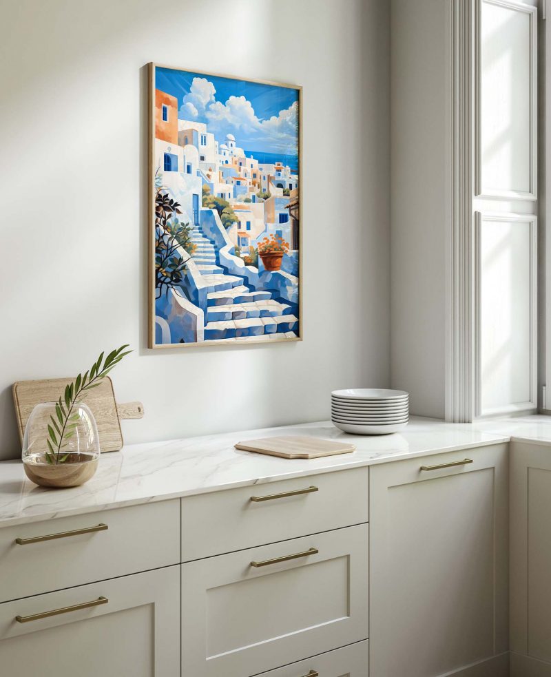 Santorini Stairs - Travel Poster - Image 10