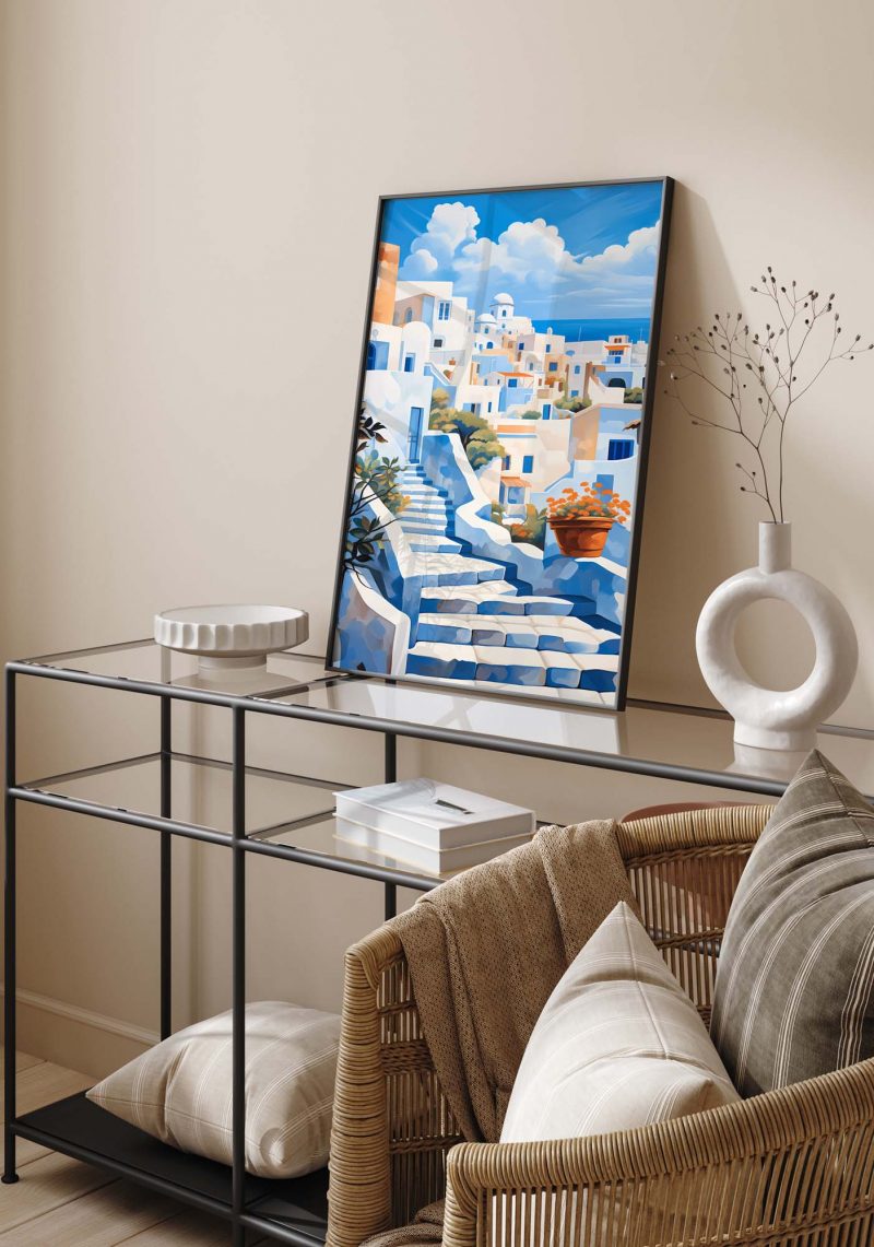 Santorini Stairs - Travel Poster - Image 11