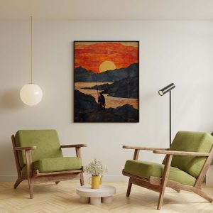 Sonnenaufgang #2 - Egon Schiele style poster