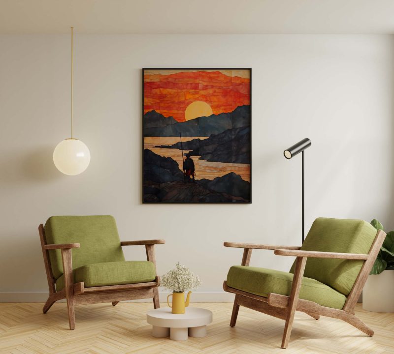 Sonnenaufgang #2 - Egon Schiele style poster
