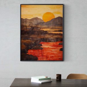Sonnenaufgang - Egon Schiele style poster