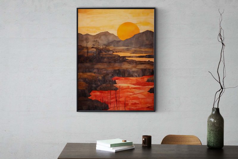 Sonnenaufgang - Egon Schiele style poster