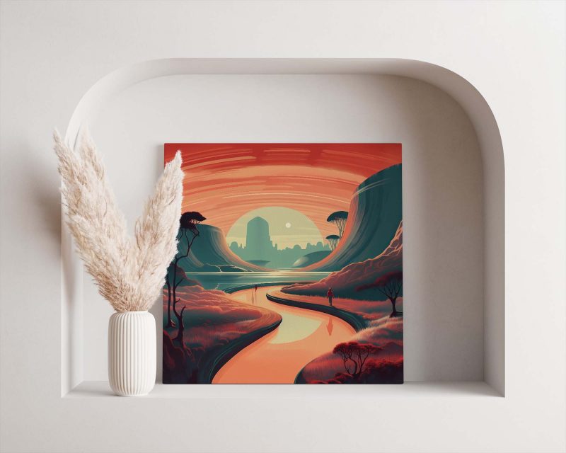 Space River - Retro Futurism Art | Space Art | Vintage Sci-Fi Poster - Image 2