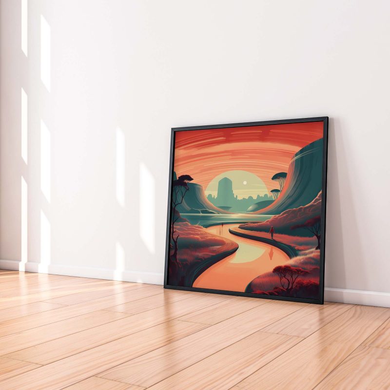 Space River - Retro Futurism Art | Space Art | Vintage Sci-Fi Poster - Image 4