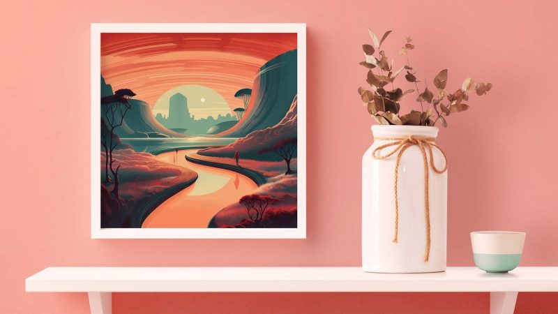 Space River - Retro Futurism Art | Space Art | Vintage Sci-Fi Poster - Image 5