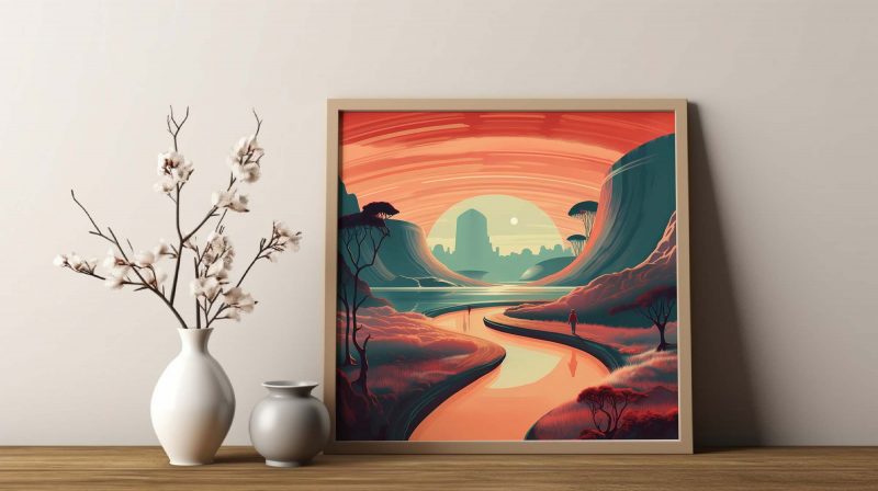 Space River - Retro Futurism Art | Space Art | Vintage Sci-Fi Poster - Image 8