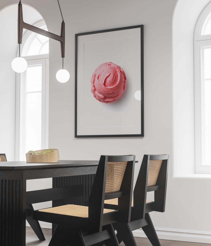Strawberry Ice Cream Poster, Vibrant Wall Art for Home Decor - Image 2