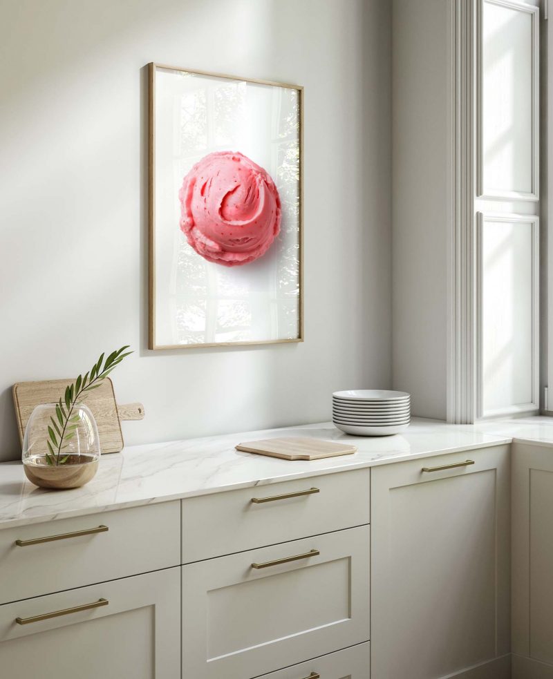 Strawberry Ice Cream Poster, Vibrant Wall Art for Home Decor - Image 9