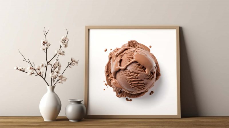 Delicious Chocolate Ice Cream Poster, Perfect for Kitchen Decor