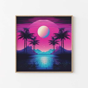 Retrowave - Brickroad to the Moon #2 - Poster