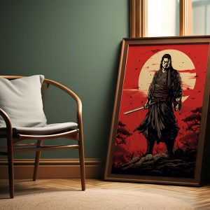 The Boss - Japanese Woodcut Edo Period Samurai Poster