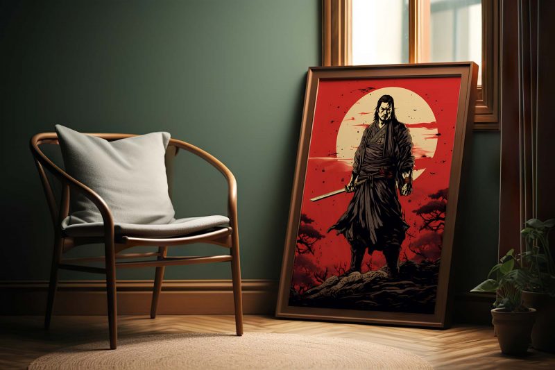 The Boss - Japanese Woodcut Edo Period Samurai Poster