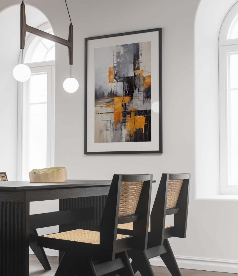 The Mist in Grey and Gold | Abstract Art - Image 3