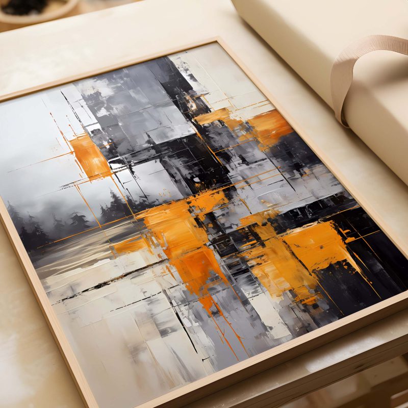 The Mist in Grey and Gold | Abstract Art - Image 2