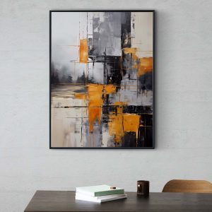 The Mist in Grey and Gold | Abstract Art