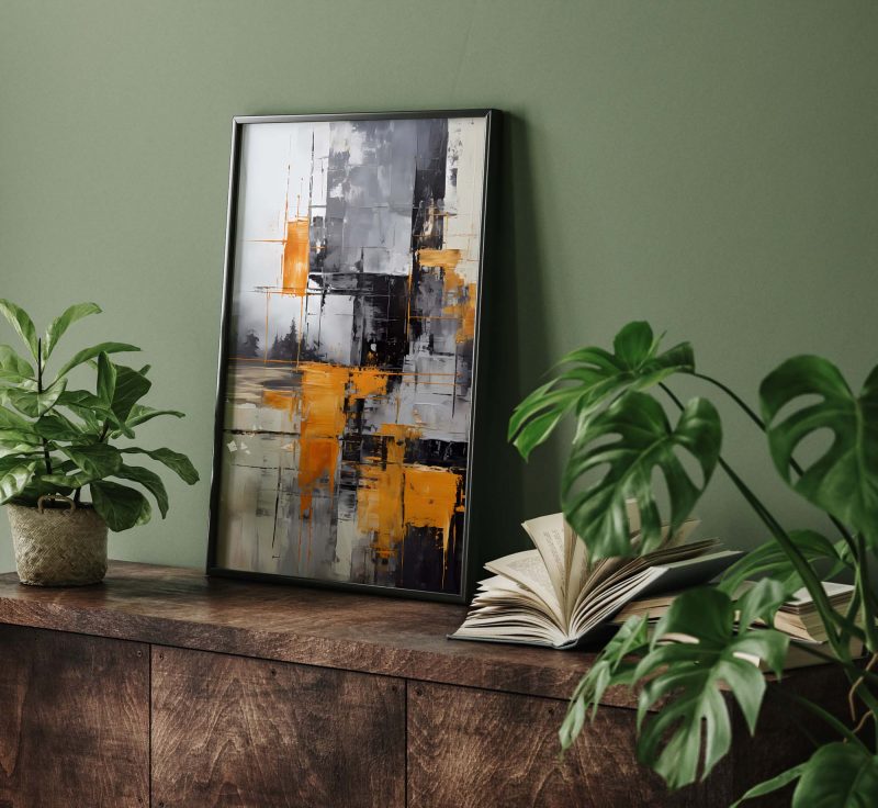 The Mist in Grey and Gold | Abstract Art - Image 6