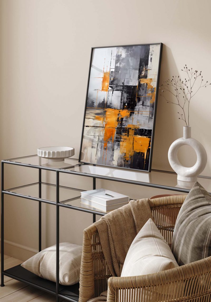 The Mist in Grey and Gold | Abstract Art - Image 9